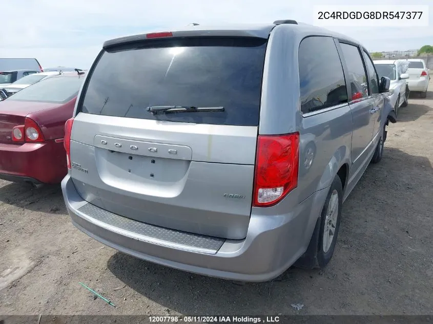 2013 Dodge Grand Caravan Crew VIN: 2C4RDGDG8DR547377 Lot: 12007798