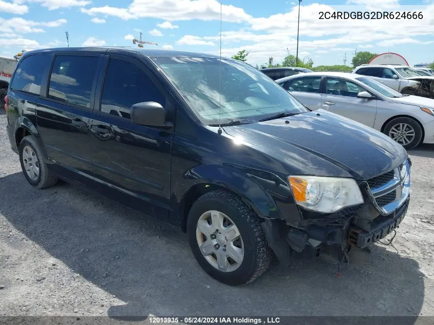 2013 Dodge Grand Caravan Se VIN: 2C4RDGBG2DR624666 Lot: 12013935