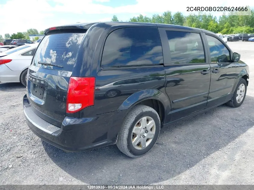 2C4RDGBG2DR624666 2013 Dodge Grand Caravan Se