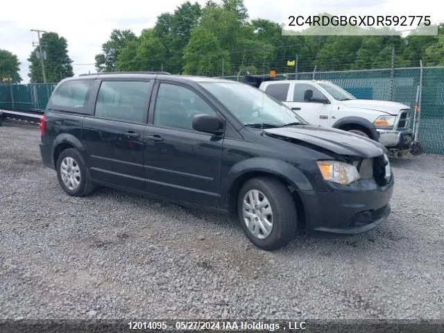 2013 Dodge Grand Caravan Se/Sxt VIN: 2C4RDGBGXDR592775 Lot: 12014095