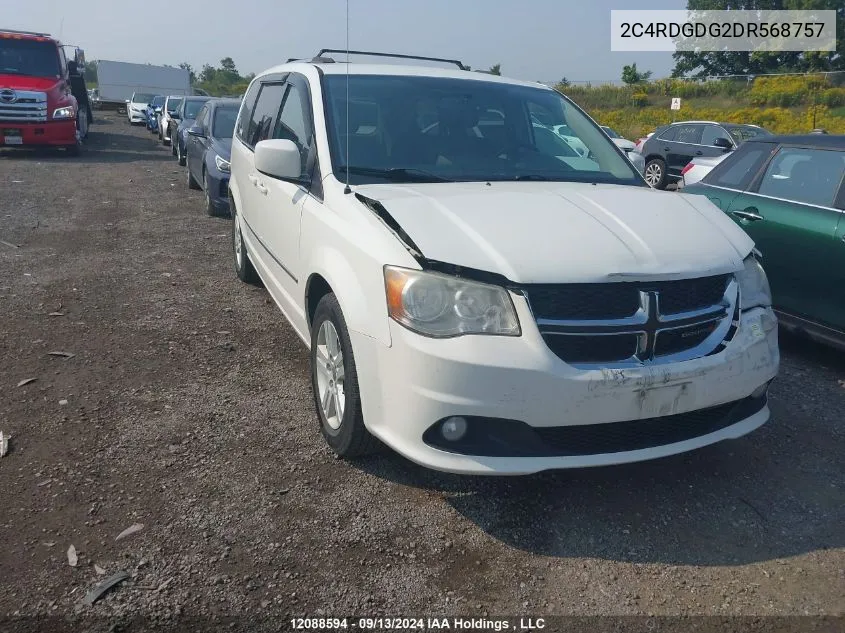 2013 Dodge Grand Caravan Crew VIN: 2C4RDGDG2DR568757 Lot: 12088594