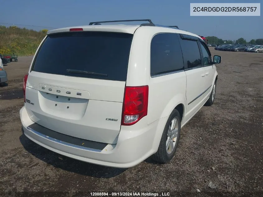 2013 Dodge Grand Caravan Crew VIN: 2C4RDGDG2DR568757 Lot: 12088594