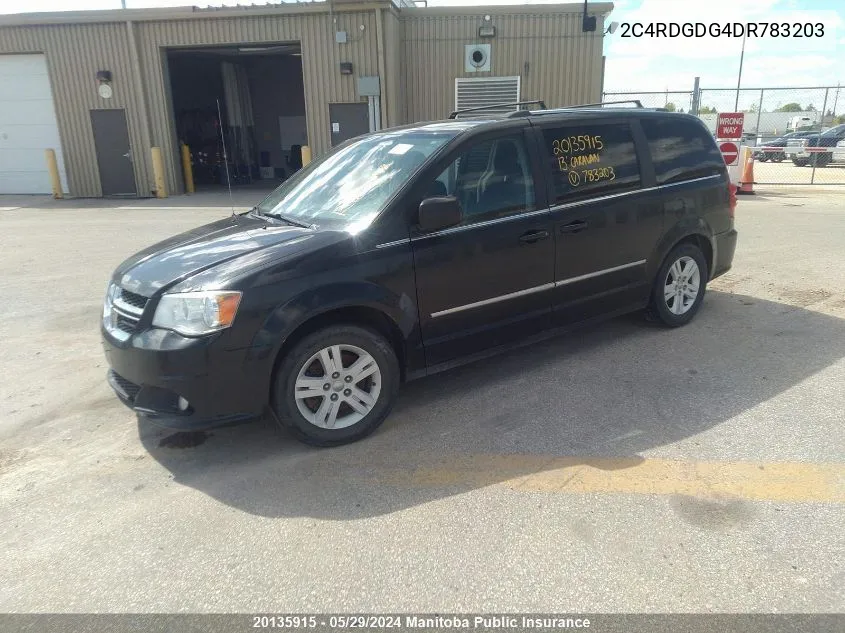 2C4RDGDG4DR783203 2013 Dodge Grand Caravan Crew