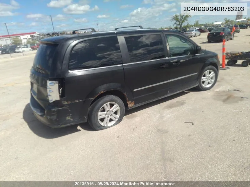 2013 Dodge Grand Caravan Crew VIN: 2C4RDGDG4DR783203 Lot: 20135915