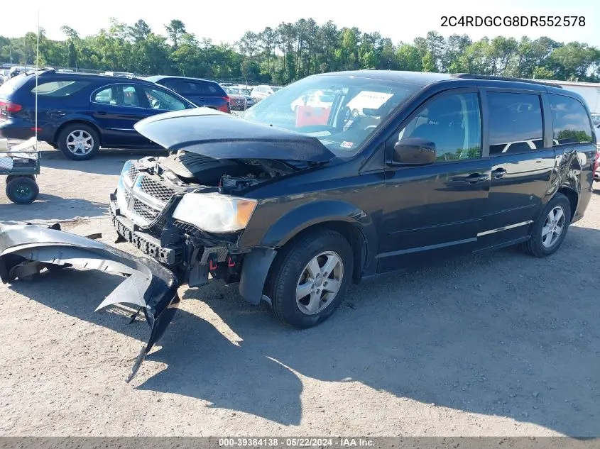 2013 Dodge Grand Caravan Sxt VIN: 2C4RDGCG8DR552578 Lot: 39384138