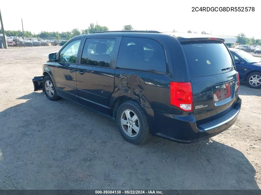 2013 Dodge Grand Caravan Sxt VIN: 2C4RDGCG8DR552578 Lot: 39384138