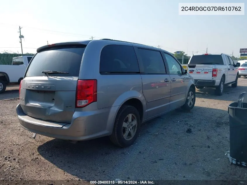 2013 Dodge Grand Caravan Sxt VIN: 2C4RDGCG7DR610762 Lot: 39400315