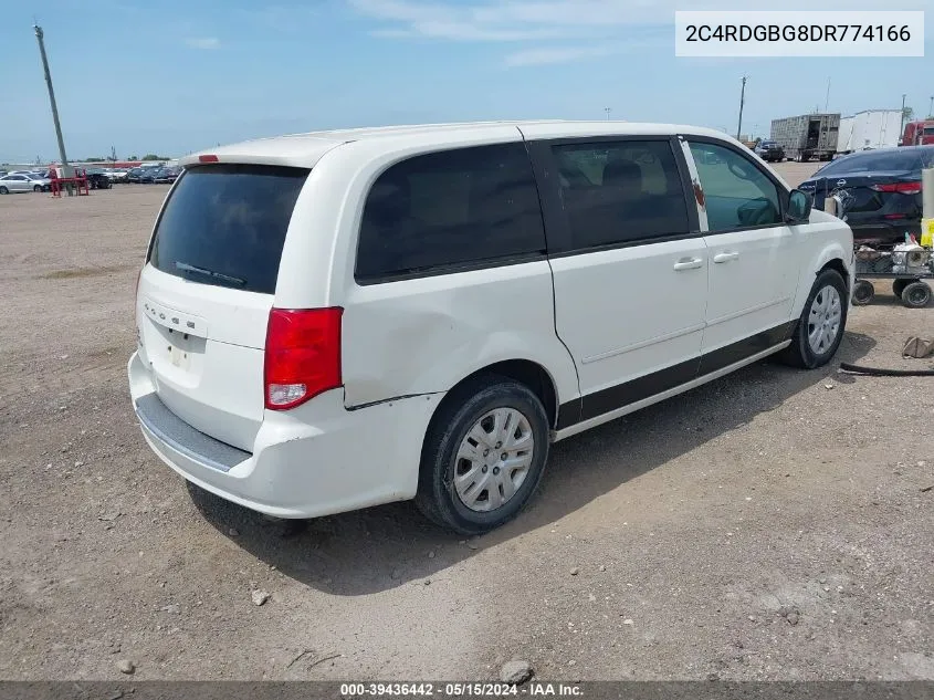 2013 Dodge Grand Caravan Se VIN: 2C4RDGBG8DR774166 Lot: 39436442