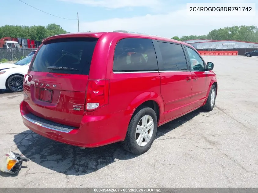 2013 Dodge Grand Caravan Crew VIN: 2C4RDGDG8DR791742 Lot: 39442667