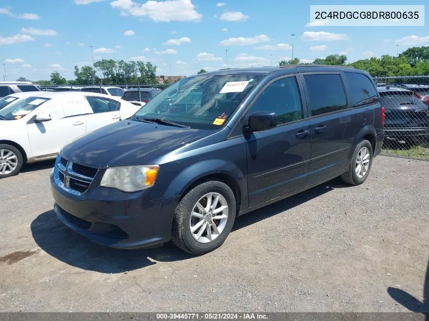 2013 Dodge Grand Caravan Sxt VIN: 2C4RDGCG8DR800635 Lot: 39445771