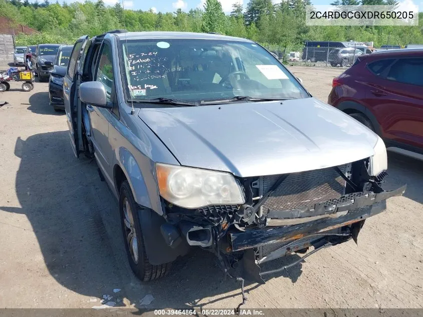 2C4RDGCGXDR650205 2013 Dodge Grand Caravan Sxt