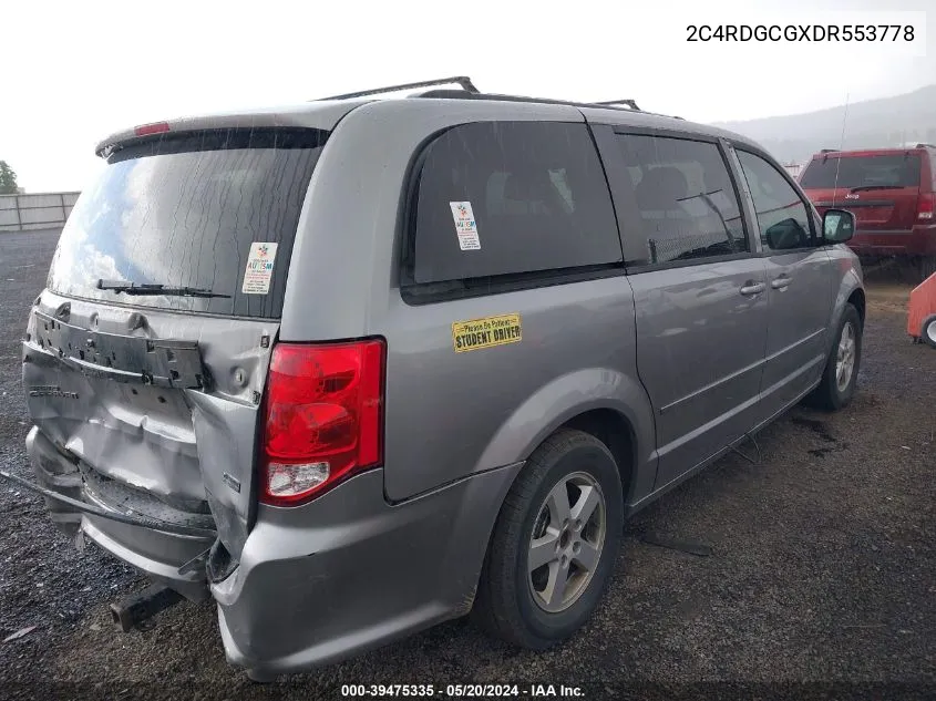 2C4RDGCGXDR553778 2013 Dodge Grand Caravan Sxt