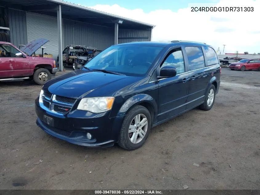 2013 Dodge Grand Caravan Crew VIN: 2C4RDGDG1DR731303 Lot: 39478036