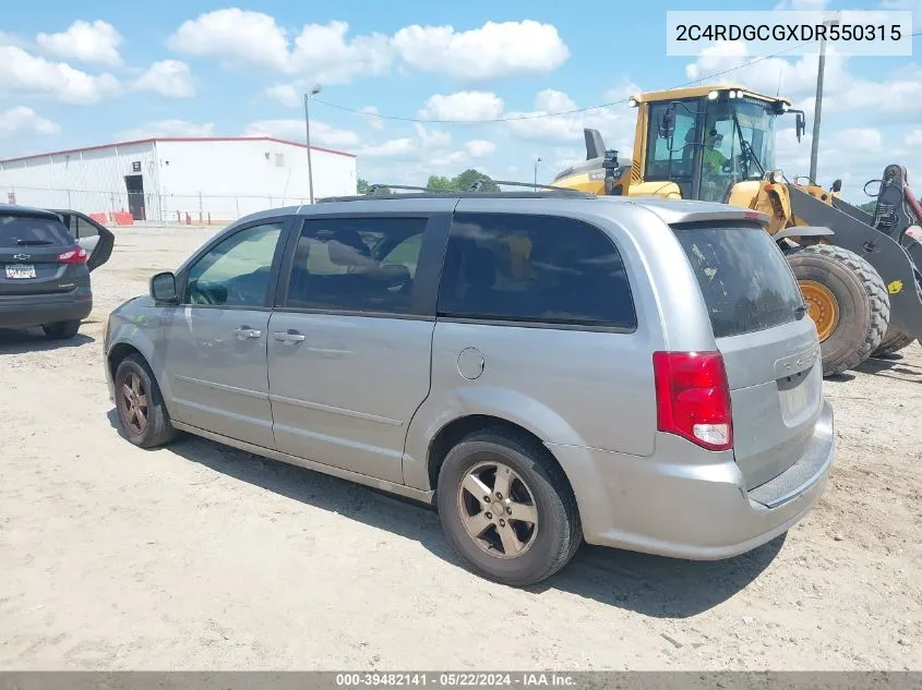 2C4RDGCGXDR550315 2013 Dodge Grand Caravan Sxt