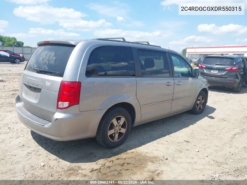 2C4RDGCGXDR550315 2013 Dodge Grand Caravan Sxt