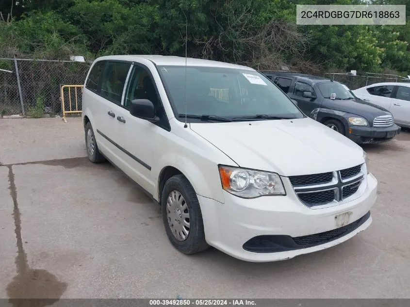 2013 Dodge Grand Caravan American Value Pkg VIN: 2C4RDGBG7DR618863 Lot: 39492850