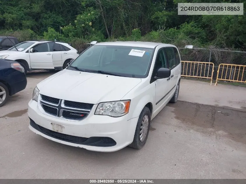 2013 Dodge Grand Caravan American Value Pkg VIN: 2C4RDGBG7DR618863 Lot: 39492850