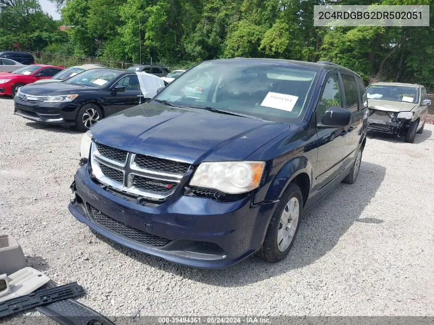 2013 Dodge Grand Caravan Se/Sxt VIN: 2C4RDGBG2DR502051 Lot: 39494361