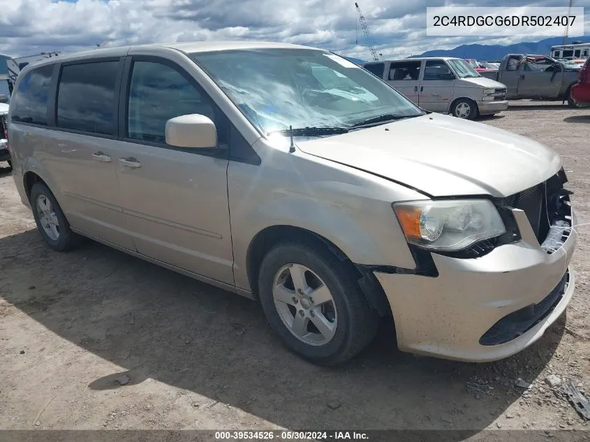 2C4RDGCG6DR502407 2013 Dodge Grand Caravan Sxt