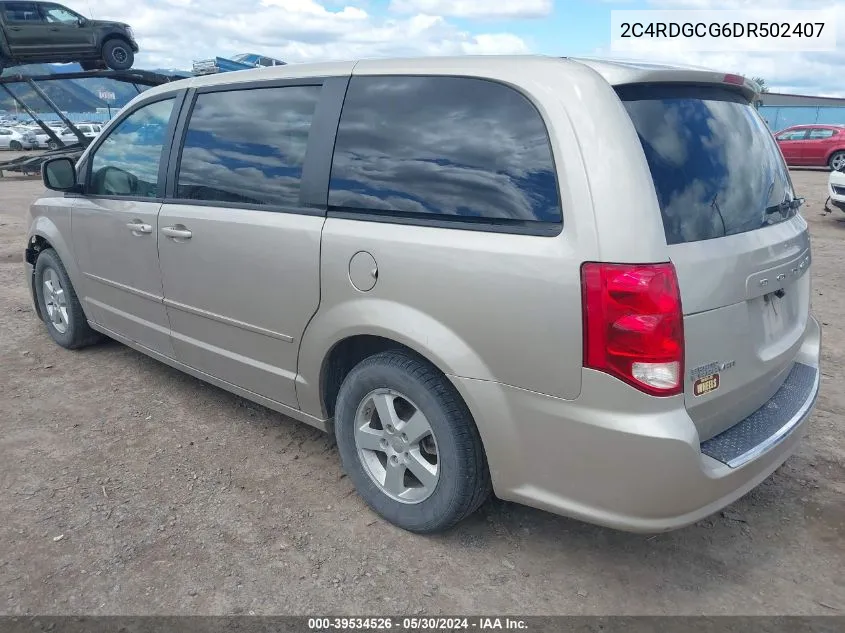 2C4RDGCG6DR502407 2013 Dodge Grand Caravan Sxt