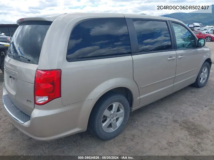 2C4RDGCG6DR502407 2013 Dodge Grand Caravan Sxt