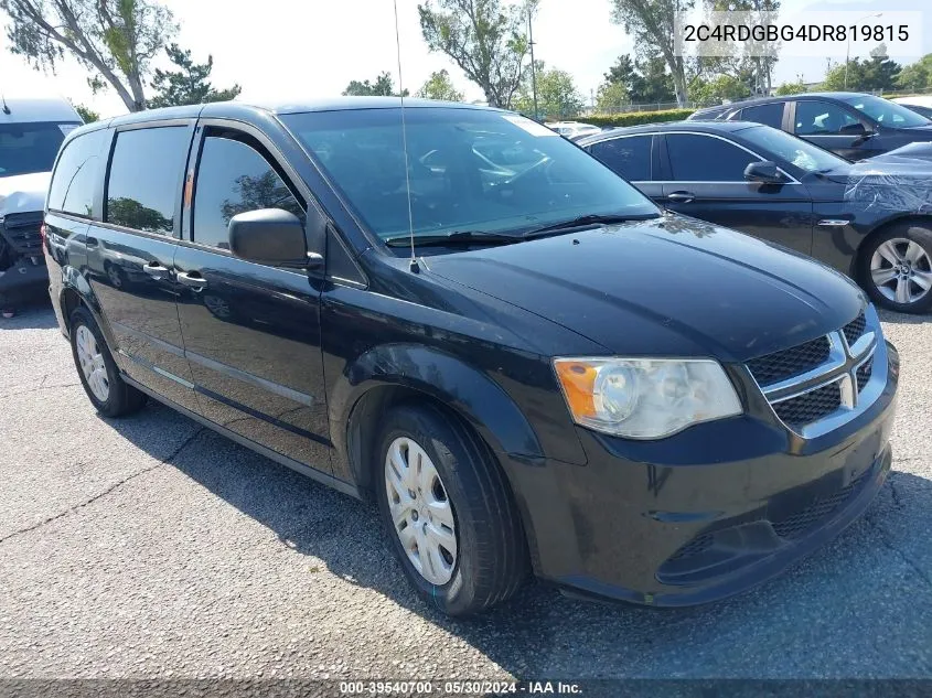 2013 Dodge Grand Caravan American Value Pkg VIN: 2C4RDGBG4DR819815 Lot: 39540700