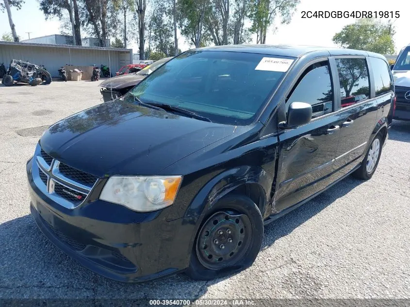 2013 Dodge Grand Caravan American Value Pkg VIN: 2C4RDGBG4DR819815 Lot: 39540700