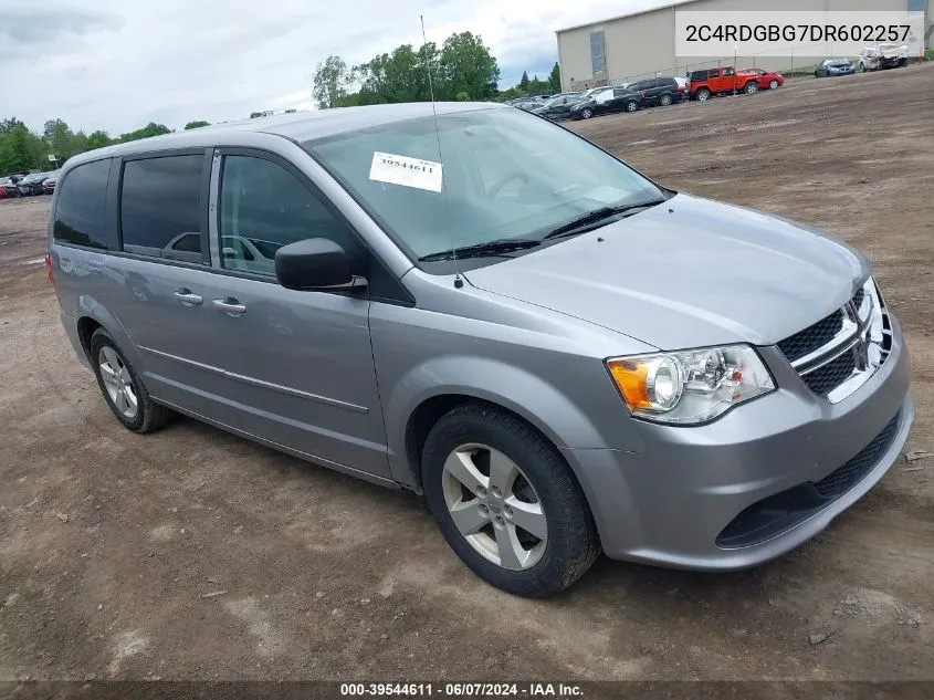 2C4RDGBG7DR602257 2013 Dodge Grand Caravan Se