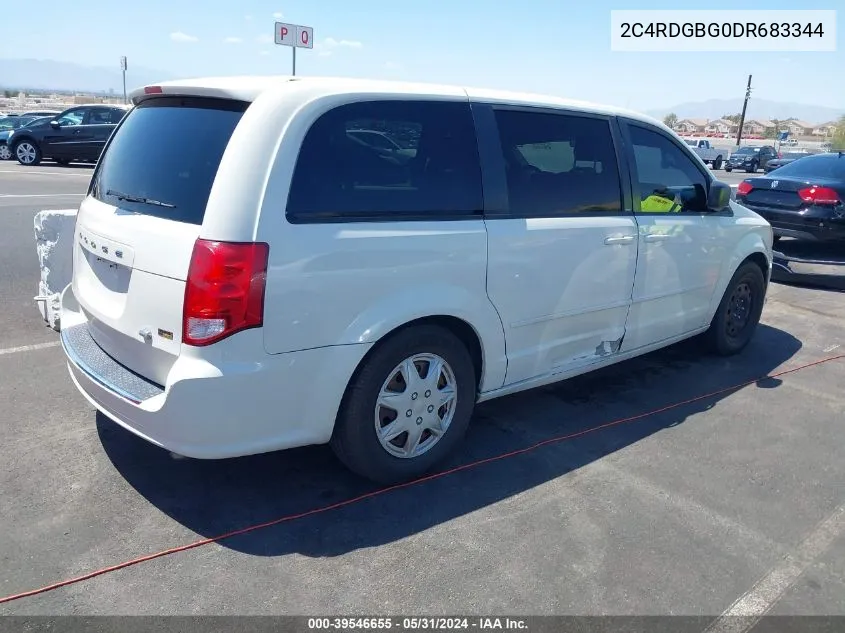 2013 Dodge Grand Caravan Se VIN: 2C4RDGBG0DR683344 Lot: 39546655