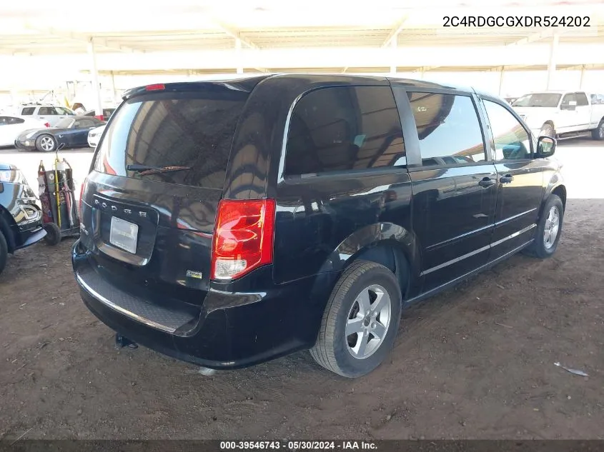 2013 Dodge Grand Caravan Sxt VIN: 2C4RDGCGXDR524202 Lot: 39546743