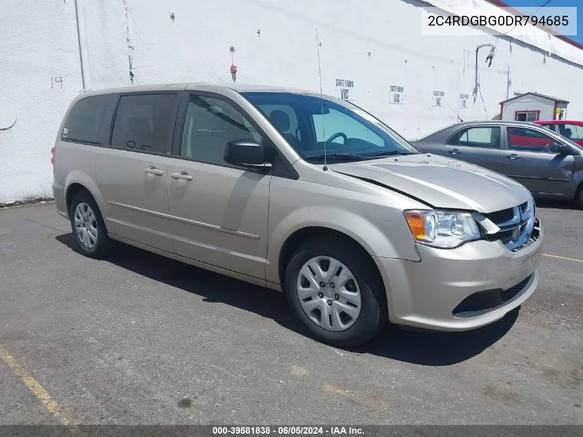 2C4RDGBG0DR794685 2013 Dodge Grand Caravan Se