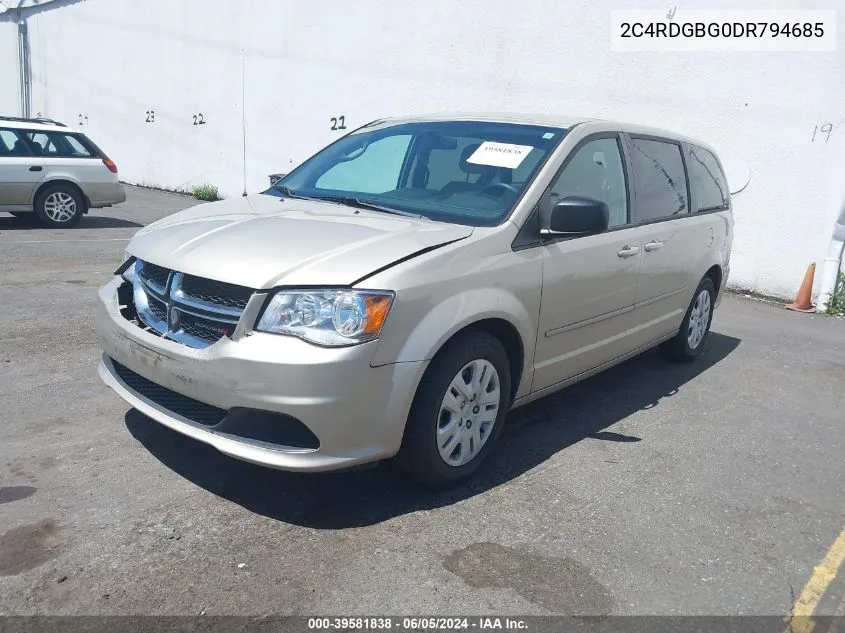 2C4RDGBG0DR794685 2013 Dodge Grand Caravan Se