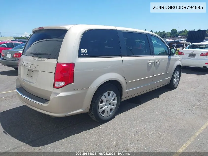 2C4RDGBG0DR794685 2013 Dodge Grand Caravan Se