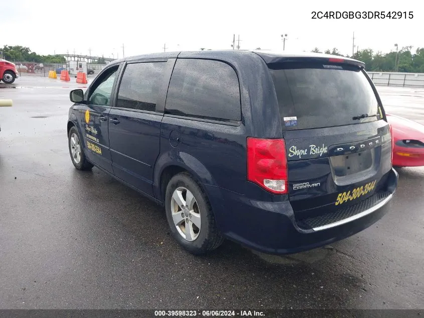 2013 Dodge Grand Caravan Se VIN: 2C4RDGBG3DR542915 Lot: 39598323