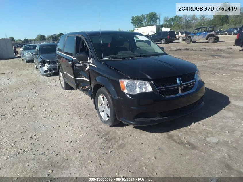 2C4RDGBG7DR760419 2013 Dodge Grand Caravan Se