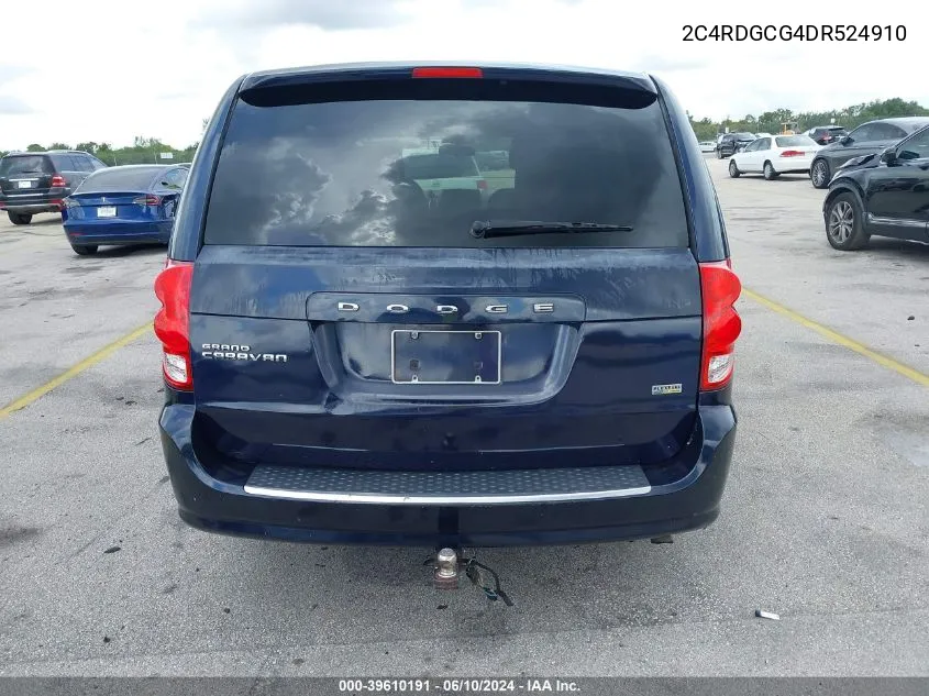 2013 Dodge Grand Caravan Sxt VIN: 2C4RDGCG4DR524910 Lot: 39610191