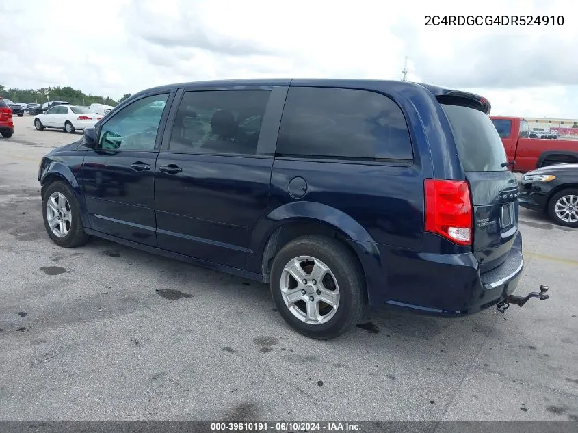 2C4RDGCG4DR524910 2013 Dodge Grand Caravan Sxt