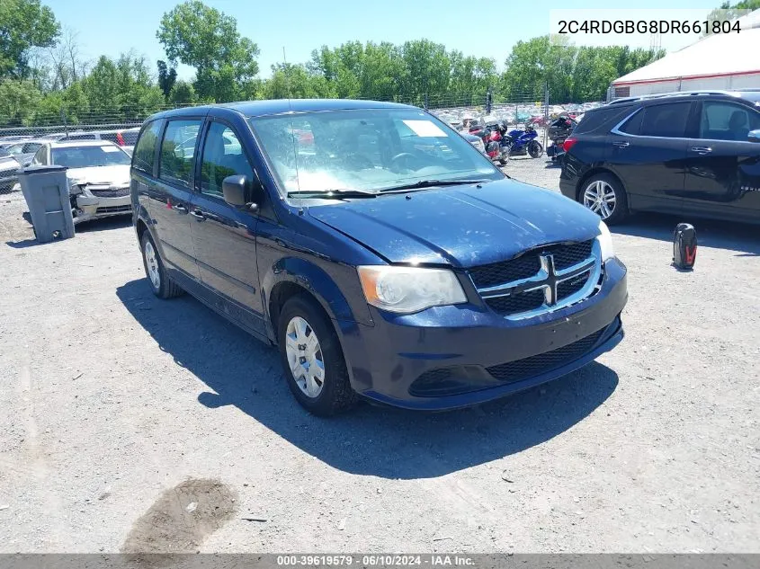 2013 Dodge Grand Caravan American Value Pkg VIN: 2C4RDGBG8DR661804 Lot: 39619579