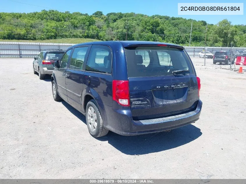 2013 Dodge Grand Caravan American Value Pkg VIN: 2C4RDGBG8DR661804 Lot: 39619579