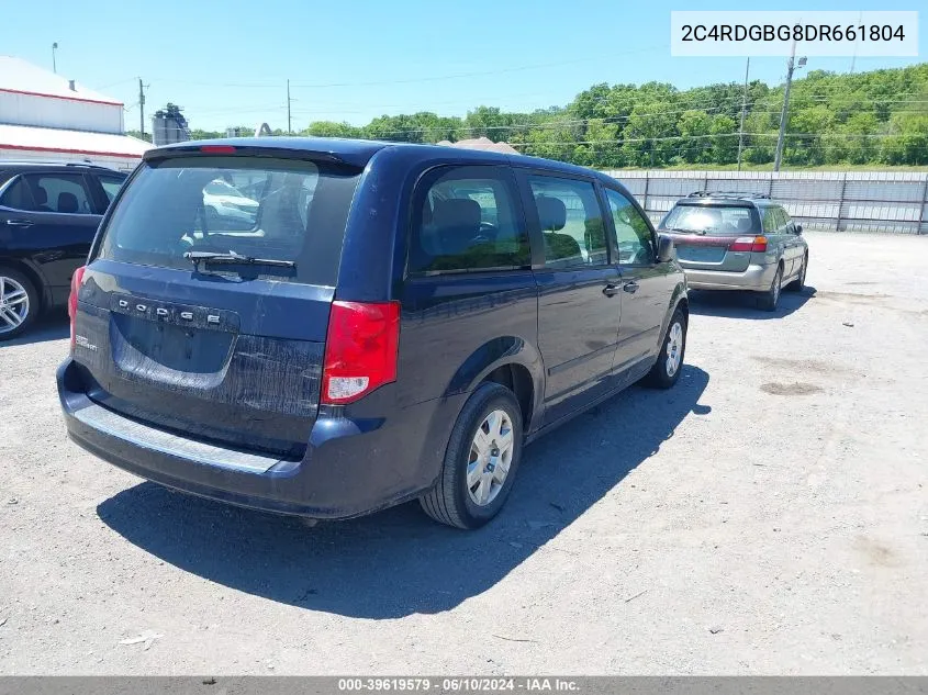 2013 Dodge Grand Caravan American Value Pkg VIN: 2C4RDGBG8DR661804 Lot: 39619579