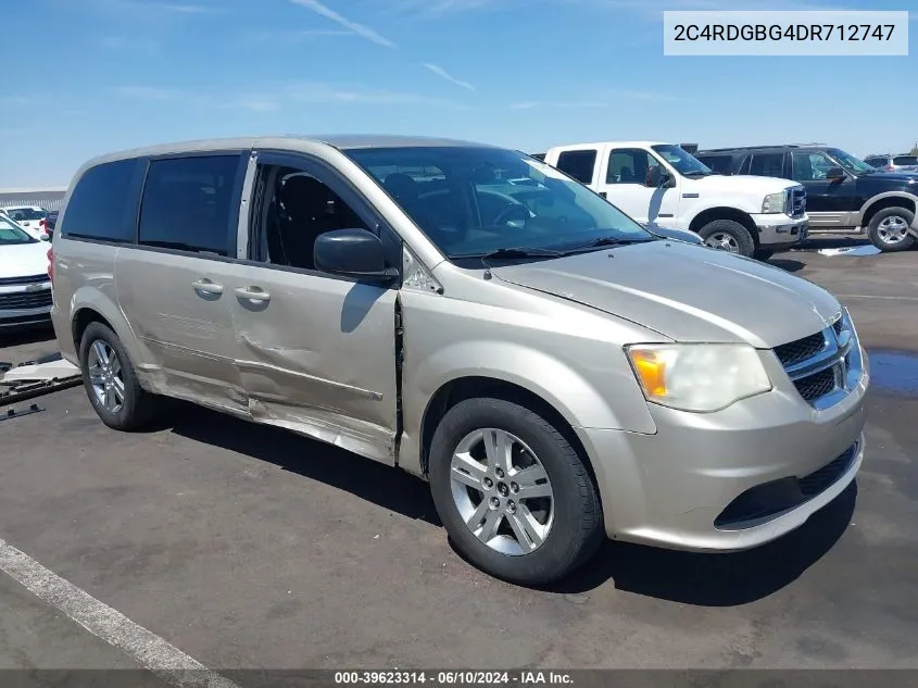 2013 Dodge Grand Caravan Se VIN: 2C4RDGBG4DR712747 Lot: 39623314