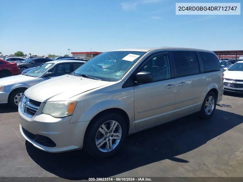 2013 Dodge Grand Caravan Se VIN: 2C4RDGBG4DR712747 Lot: 39623314