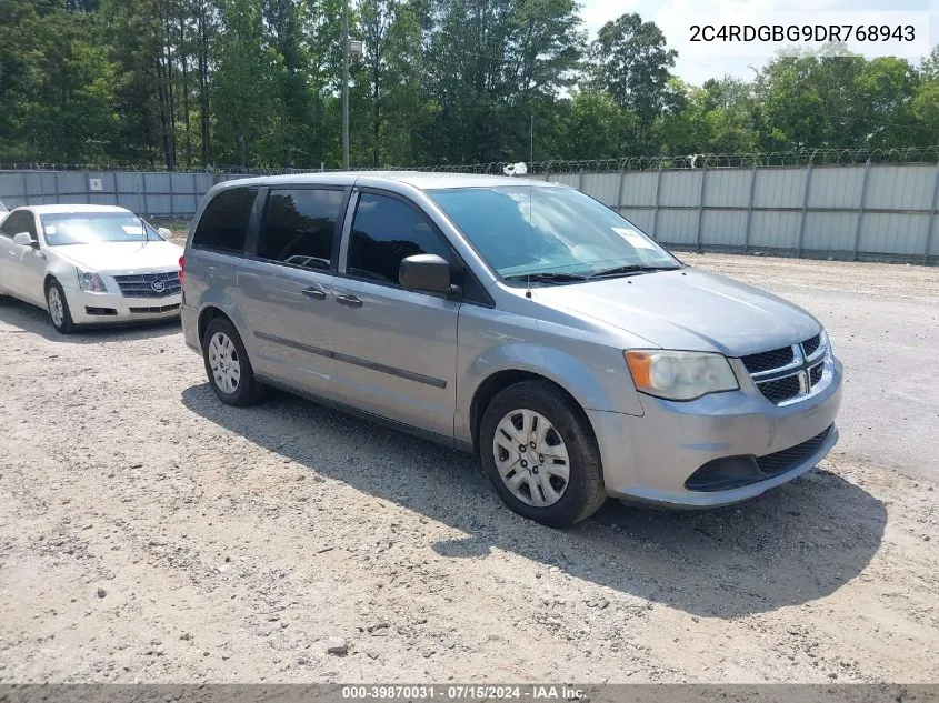 2013 Dodge Grand Caravan American Value Pkg VIN: 2C4RDGBG9DR768943 Lot: 39870031