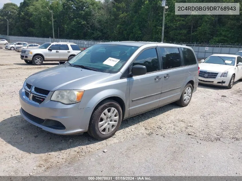 2013 Dodge Grand Caravan American Value Pkg VIN: 2C4RDGBG9DR768943 Lot: 39870031