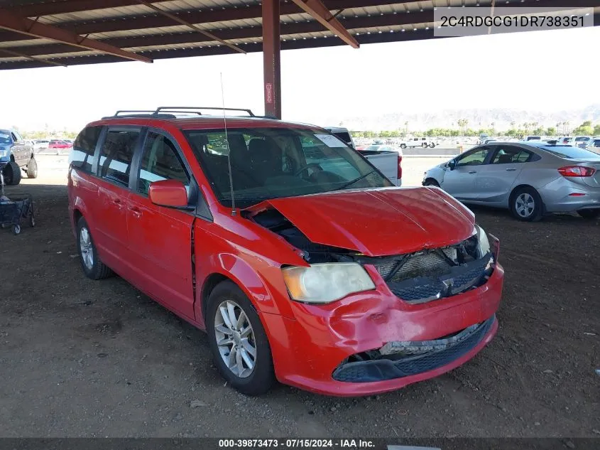 2013 Dodge Grand Caravan Sxt VIN: 2C4RDGCG1DR738351 Lot: 39873473