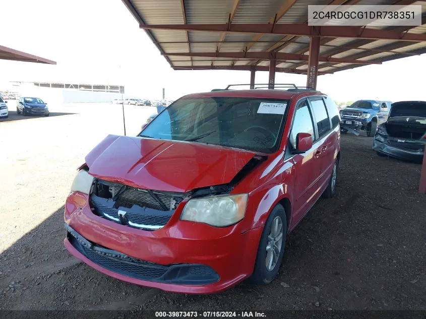 2013 Dodge Grand Caravan Sxt VIN: 2C4RDGCG1DR738351 Lot: 39873473