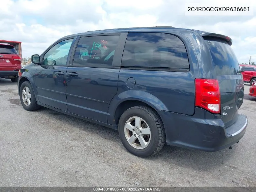 2013 Dodge Grand Caravan Sxt VIN: 2C4RDGCGXDR636661 Lot: 40018565