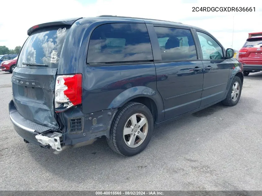 2013 Dodge Grand Caravan Sxt VIN: 2C4RDGCGXDR636661 Lot: 40018565