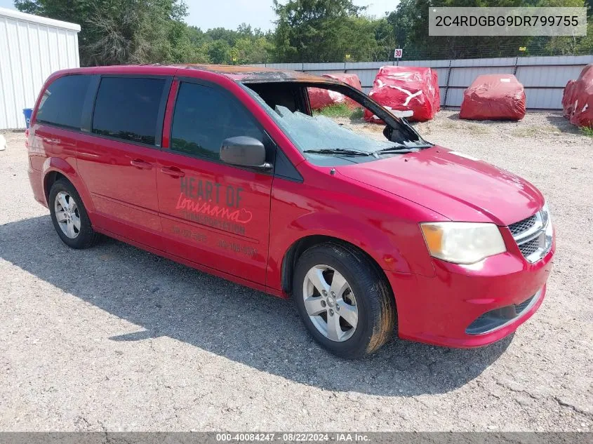 2013 Dodge Grand Caravan Se VIN: 2C4RDGBG9DR799755 Lot: 40084247