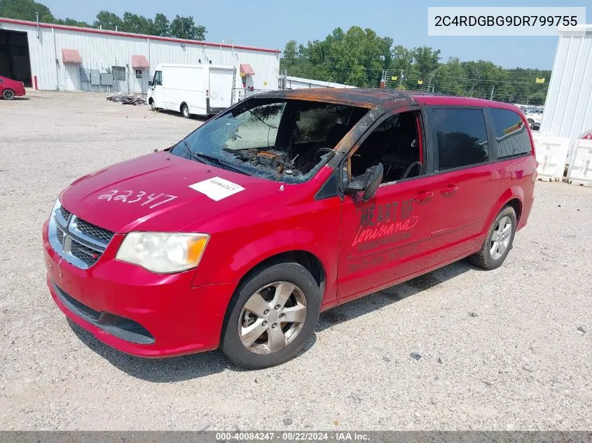 2013 Dodge Grand Caravan Se VIN: 2C4RDGBG9DR799755 Lot: 40084247